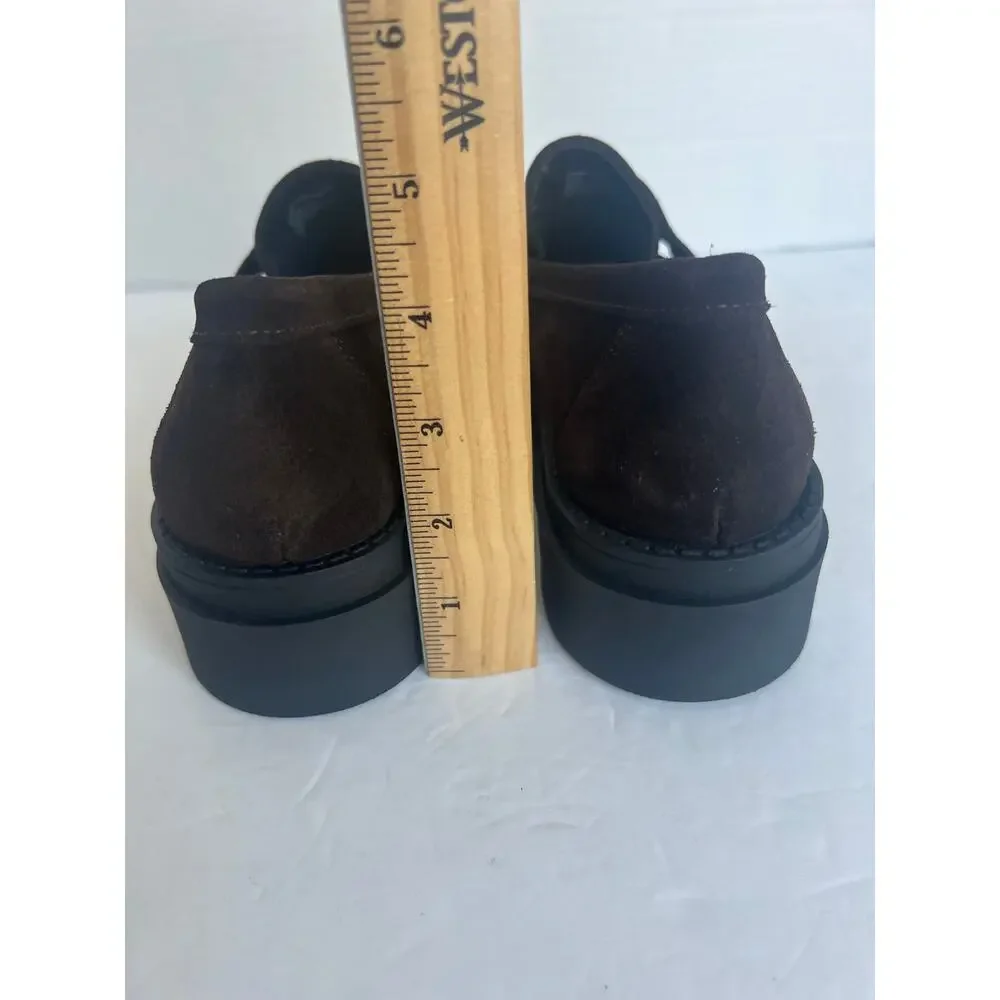 NWT Steve Madden Rodrigo‎ Brown Suede Slip On Lug Sole Loafer Platform Shoes 7.5